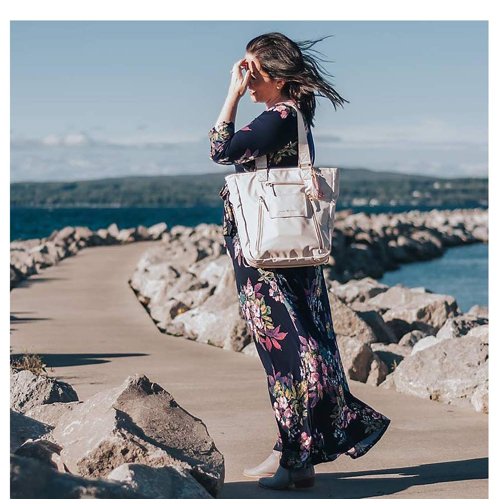 Premium Baby Diaper Bag for Parents - Dark Roast/Black Waterproof Diaper Backpack - Perfect for Travel, Daycare & On-the-Go Moms & Dads