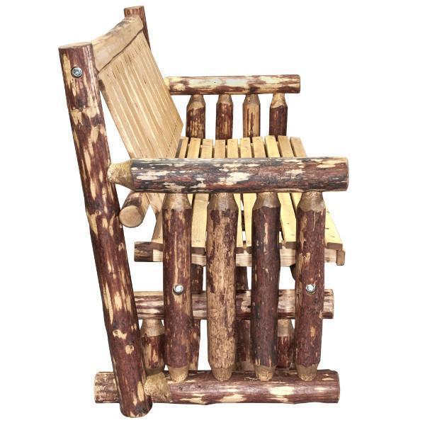 Glacier Country Log Glider - Handcrafted Wooden Porch Swing for Outdoor Relaxation | Perfect for Patio, Garden & Backyard Decor