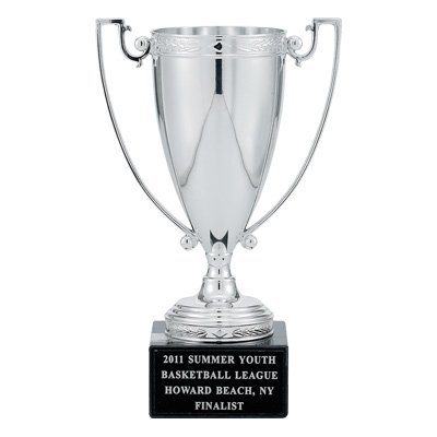 12-1/2 Inch Silver Trophy Cup on Black Marble Base - Premium Awards & Gifts for Sports, Academic Achievements & Corporate Recognition - Perfect for Championship Ceremonies, Employee Appreciation & School Competitions