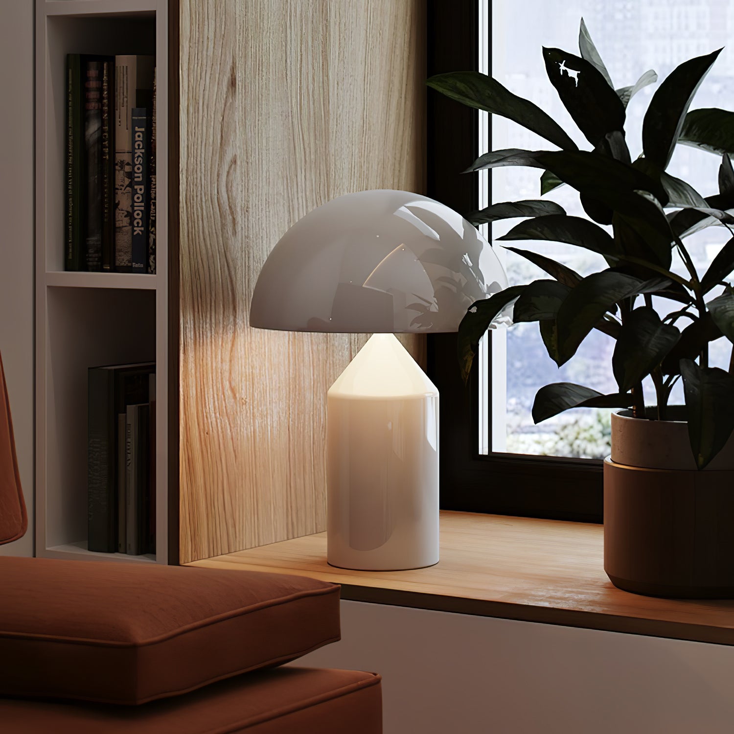 Modern Atollo Metal Table Lamp - Adjustable Brightness LED Desk Light for Living Room, Bedroom & Office - Stylish Home Decor & Reading Light