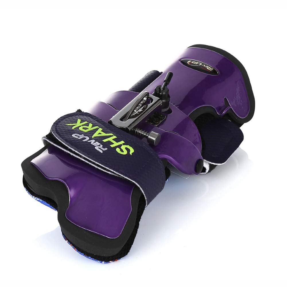 Rev-Up Shark Mongoose Bowling Wrist Support Brace - Right Hand Purple Large Size | Perfect for Professional Bowlers & League Players