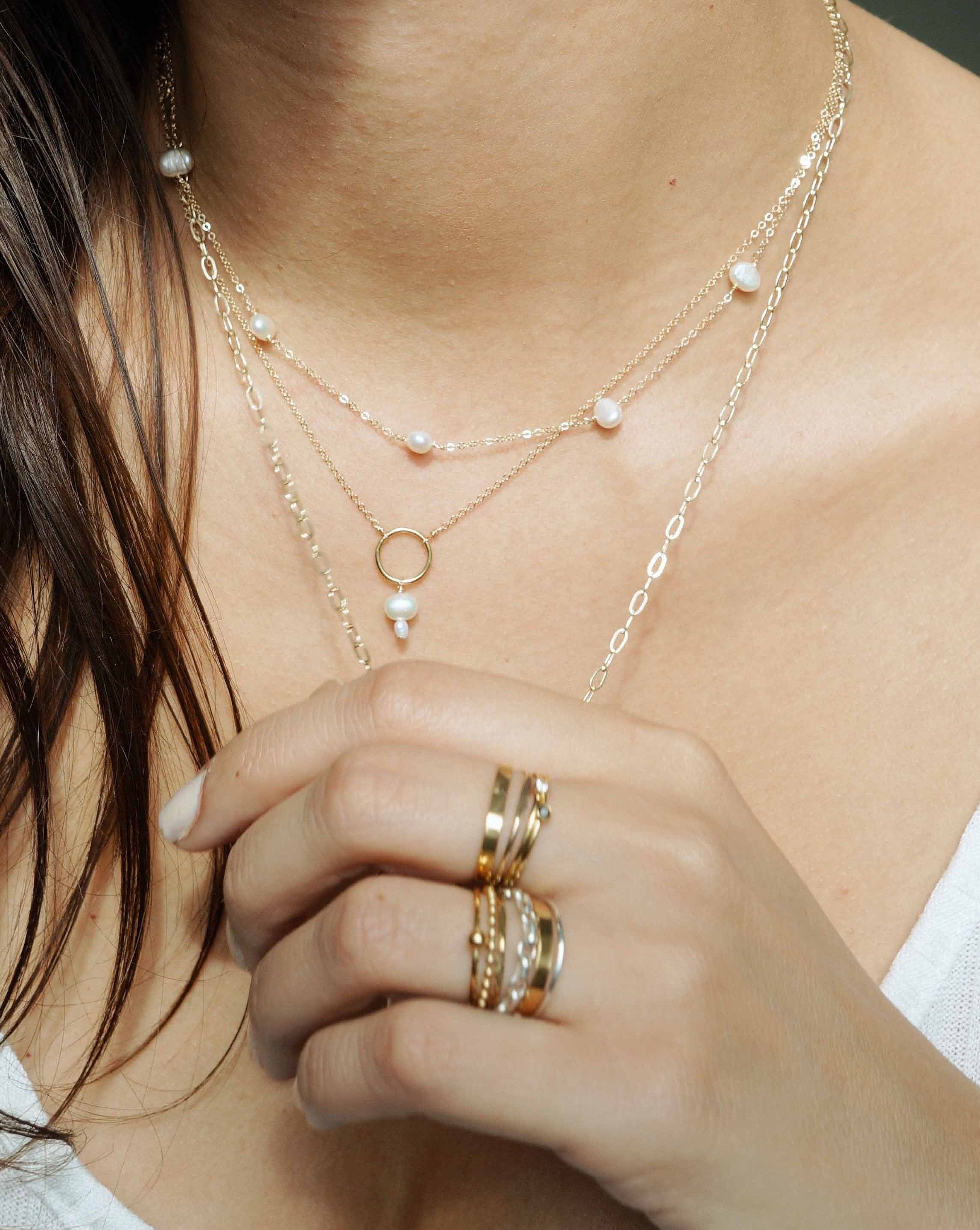 Beaded Soft Chain Ring for Women - Elegant Bohemian Style Jewelry - Perfect for Parties, Weddings & Everyday Wear