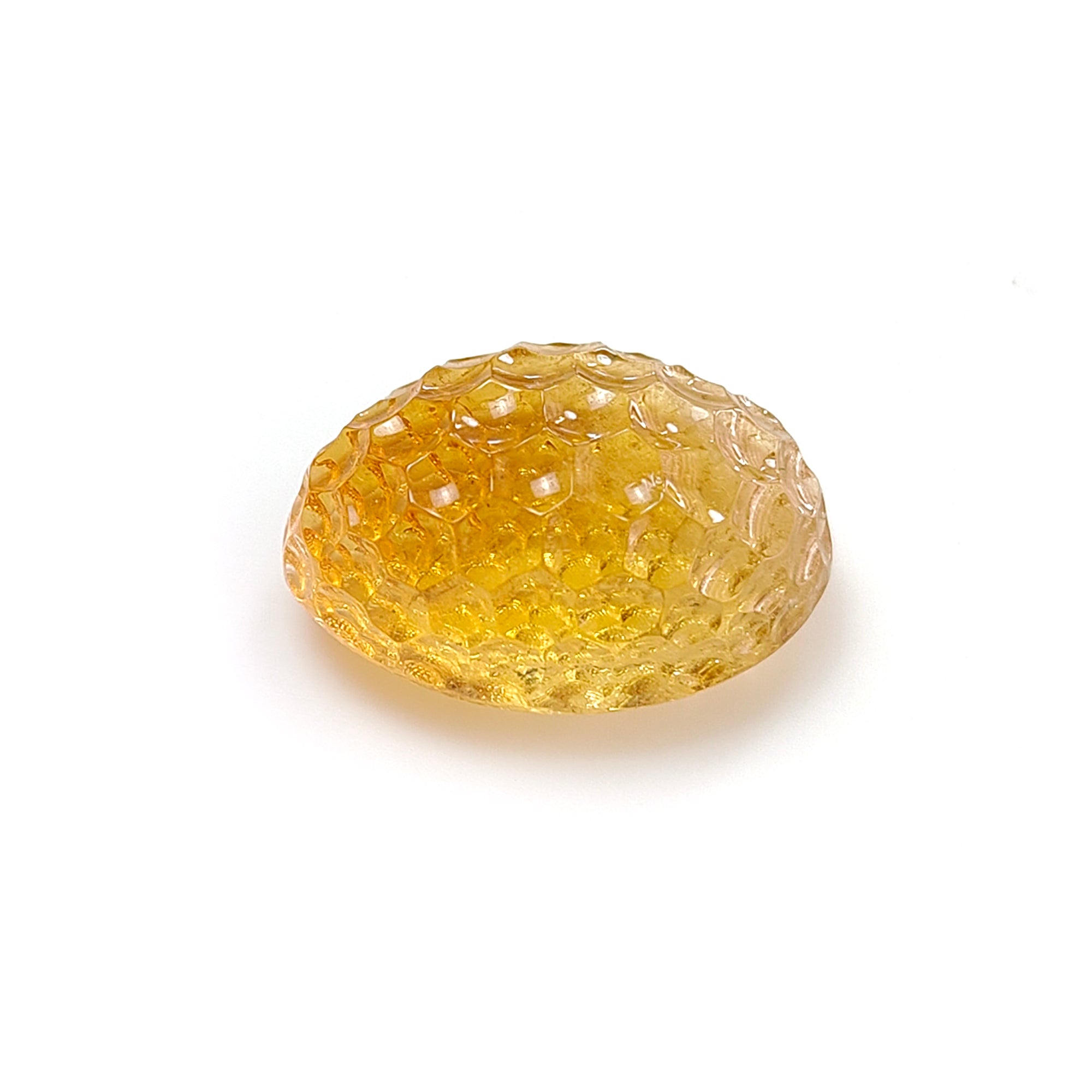 Natural Untreated Yellow Citrine Gemstone Oval Carving - Handcrafted Jewelry Making Stone for Necklaces, Rings & Pendants | Healing Crystal for Meditation & Energy Work