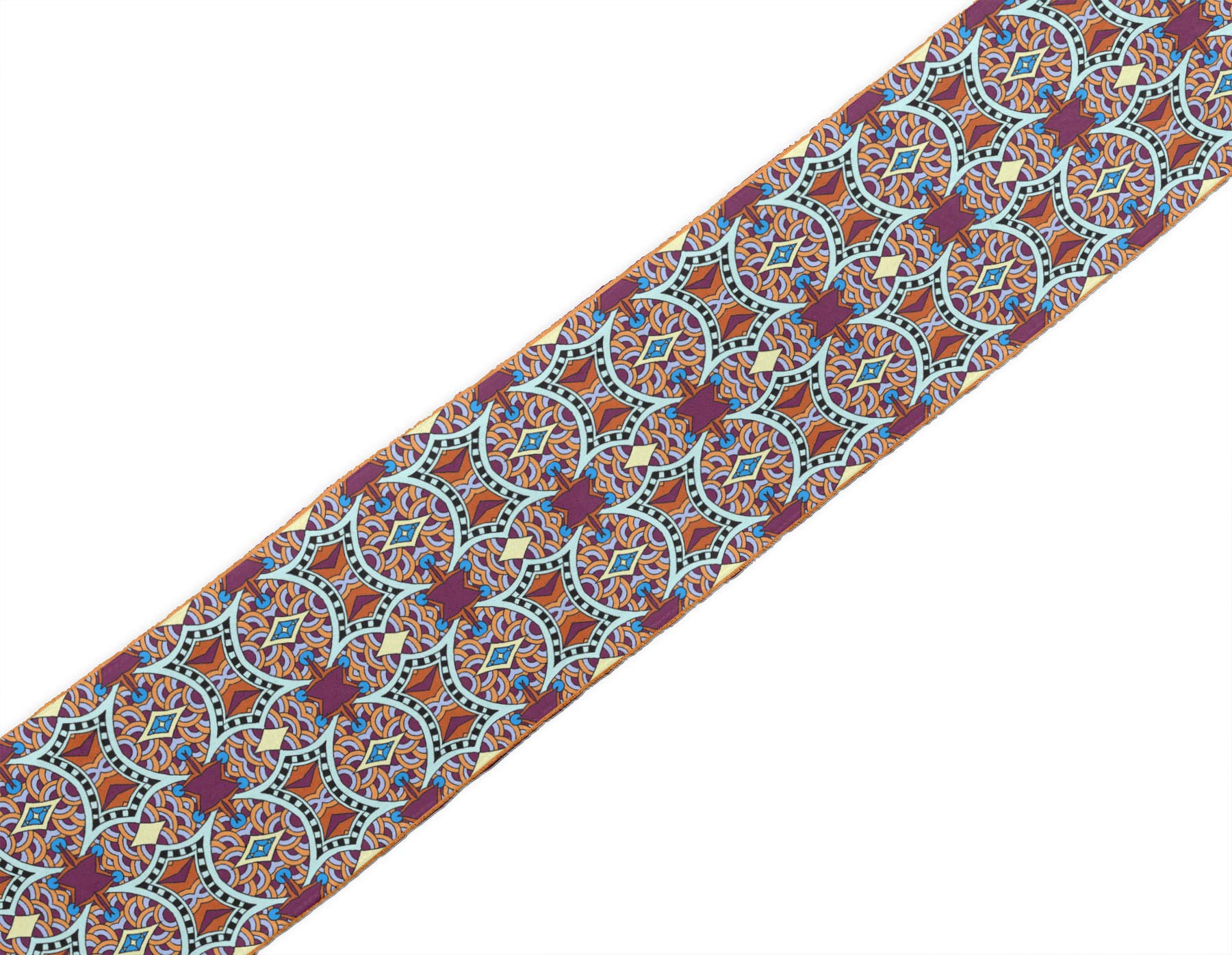 Pink Geometric Scale Decorative Ribbon Trim Tape - 2 Inch Wide Printed Velvet Fabric Lace for Sewing & Crafts (9 Yards) - Perfect for DIY Projects, Scrapbooking & Home Decor Accessories