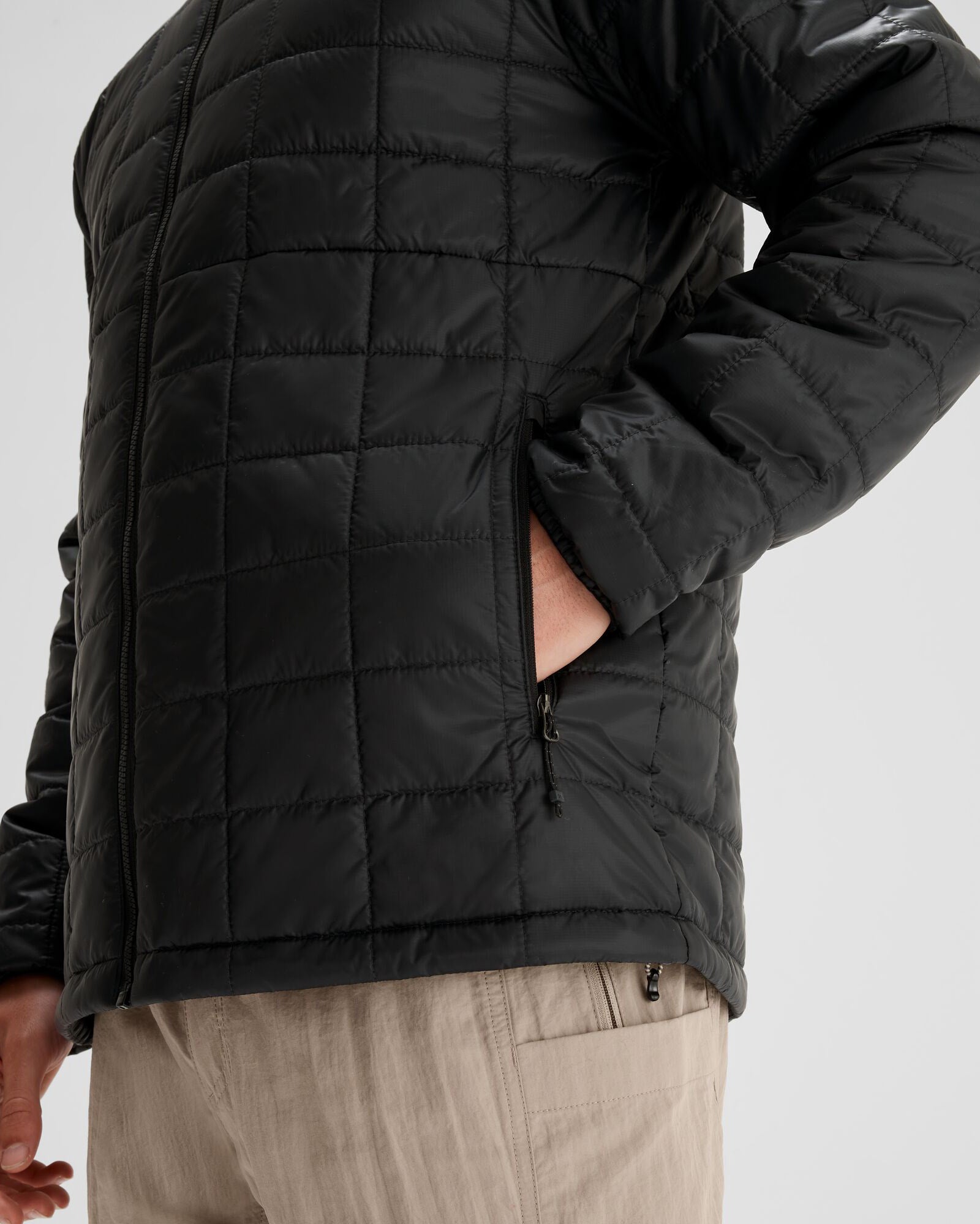 Men's Heli R Insulated Jacket - Waterproof Winter Coat for Outdoor Activities | Black Stingray Color | Perfect for Hiking, Skiing & Cold Weather Adventures