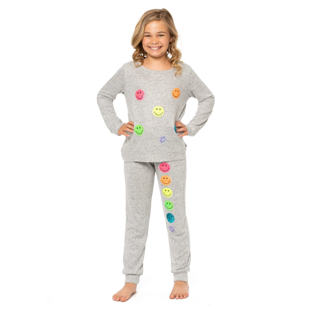 Sequins Smiley Face Hacchi Sweatshirt - Trendy & Comfortable Pullover for Women | Perfect for Casual Wear, Parties & Festivals