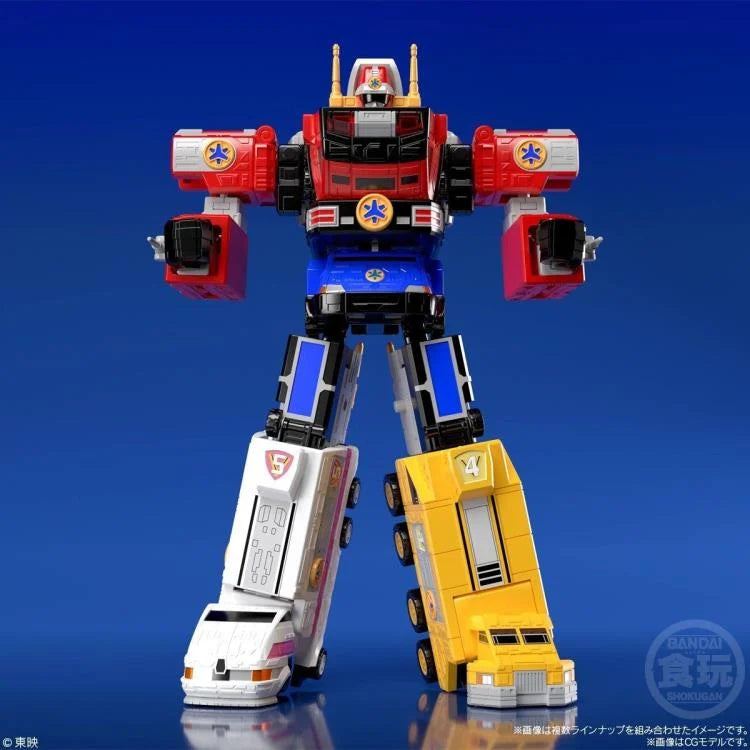 Bandai Shokugan Super MiniPla Power Rangers KyuuKyuu Sentai GoGoFive Victory Robo Model Kit - Collectible Action Figure for Fans & Display - Perfect for Gifts, Anime Collections, and Role-Playing Battles