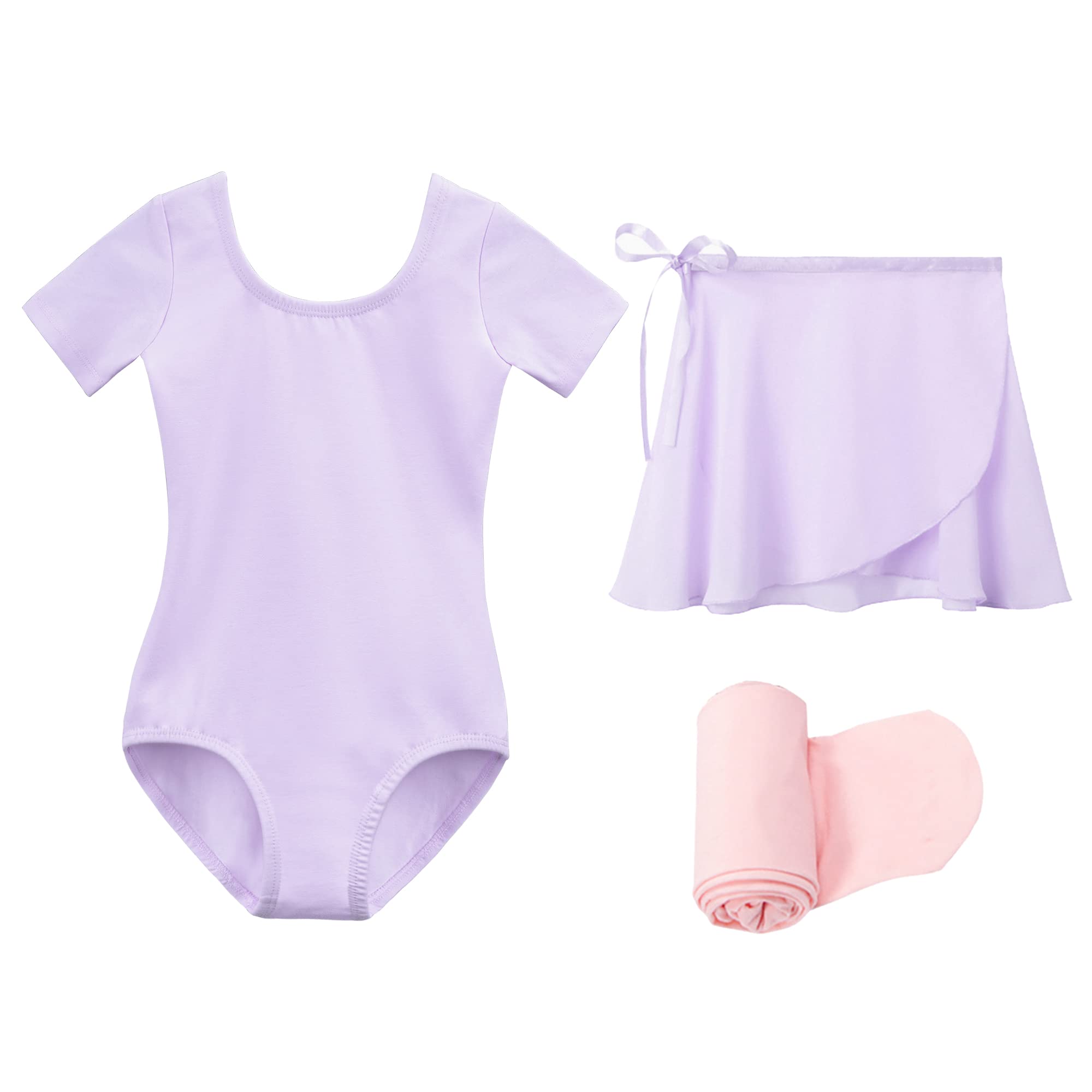 Stelle Ballet Leotards for Girls - Toddler Dance Dress Outfit Set with Skirt & Tights (Sizes 2T-12) | Perfect for Ballet Class, Recitals & Dance Performances