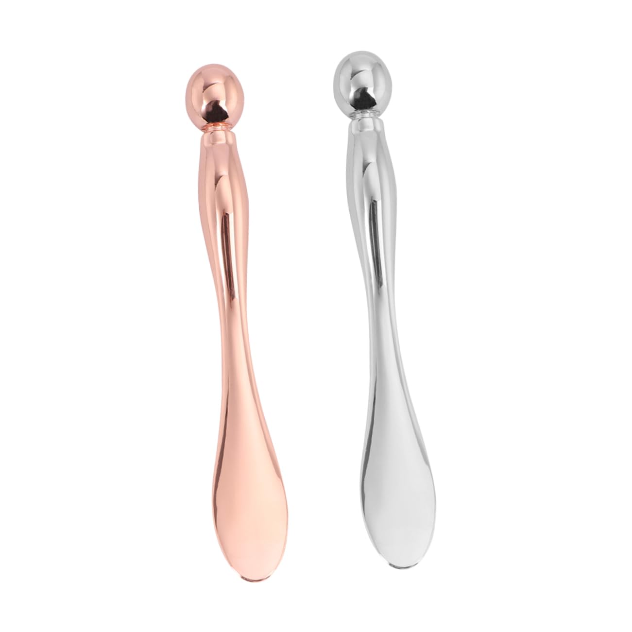 Didiseaon 2-Pack Eye Cream Stick & Beauty Spoon Set - Zinc Alloy Skincare Tool for Dark Circle Reduction, Eye Massage & Cream Application - Perfect for At-Home Spa & Travel Skincare Routine