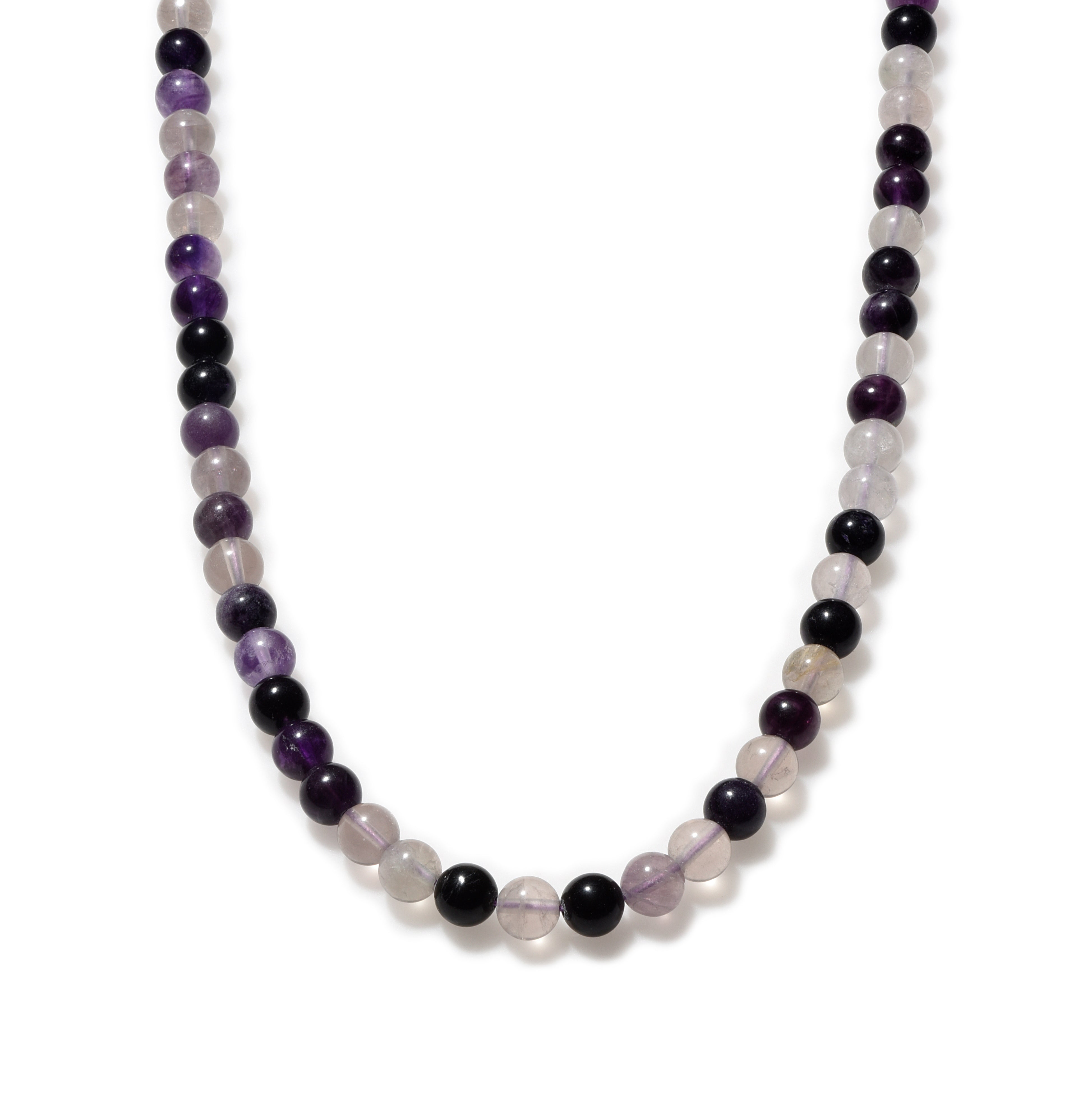 Purple Fluorite Beaded Necklace for Women - Natural Healing Crystal Jewelry for Chakra Balancing & Positive Energy - Perfect for Meditation, Yoga & Spiritual Gifts