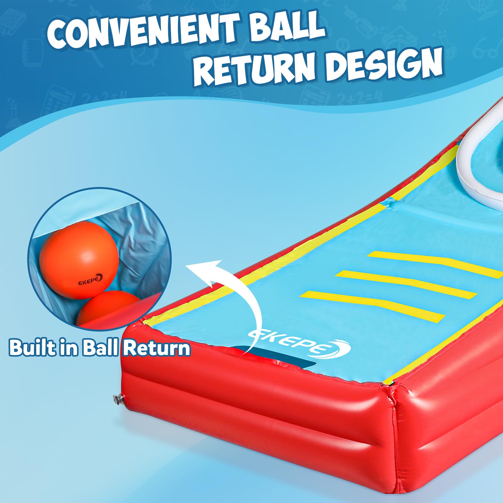 **Inflatable Score Ball Game Set - Giant Carnival Yard Games for Kids & Adults - Fun Indoor & Outdoor Family Arcade Toy with 2 Sponge Balls - Perfect for Backyard Parties, Beach Trips & Picnics**
