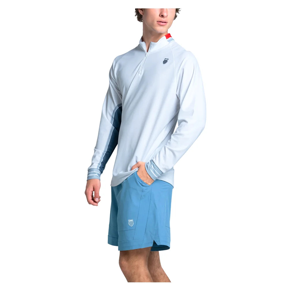 Men's Apollo 1/4 Zip Long Sleeve Tennis Shirt - Breathable Performance Top for Men - Perfect for Tennis, Golf & Outdoor Activities