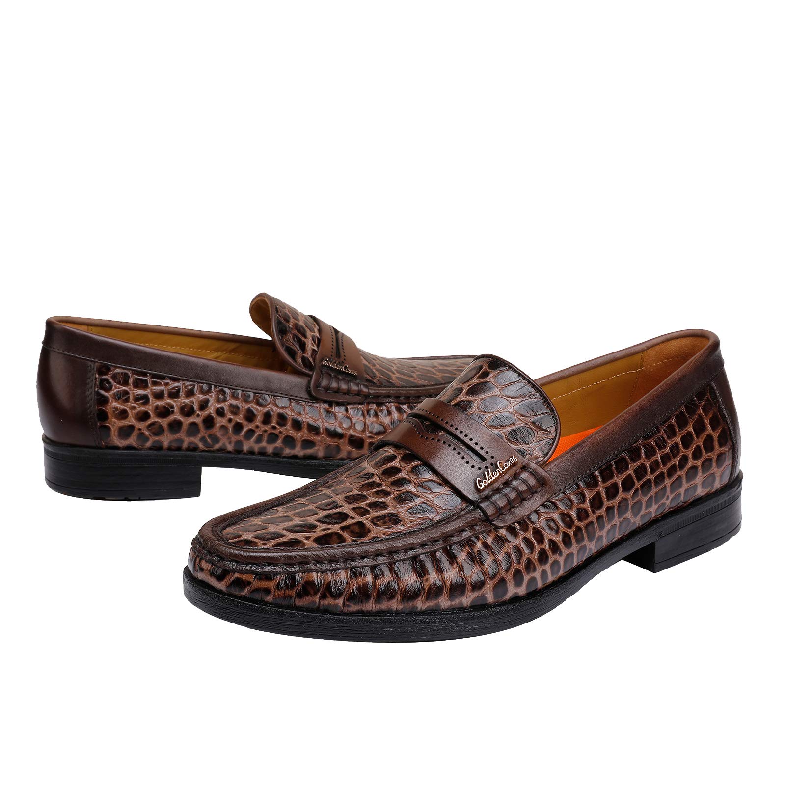 Men's Genuine Leather Slip-On Loafers - Comfortable Casual Driving Moccasins & Breathable Dress Shoes for Work, Travel & Everyday Wear