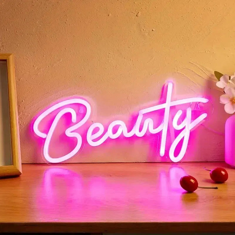 Custom Neon LED Sign for Home Decor - Personalized Beauty Neon Light for Bedroom, Salon, or Party Decoration