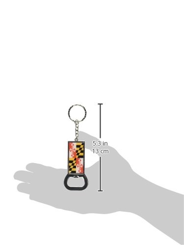 Maryland State Flag Keychain with Bottle Opener - Durable Metal Key Ring for Keys, Gifts & Travel Accessories - Perfect for Home, Office, Camping & Outdoor Adventures