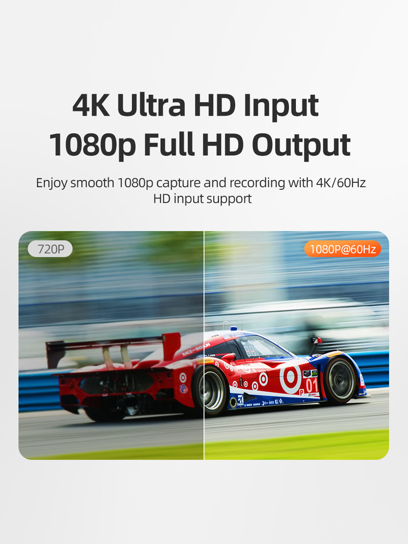 4K HDMI to USB 3.0 Video Capture Card with 100W PD Charging for PS4, Xbox, PC Live Streaming & Game Recording - Perfect for Twitch, YouTube Gaming & Video Conferencing