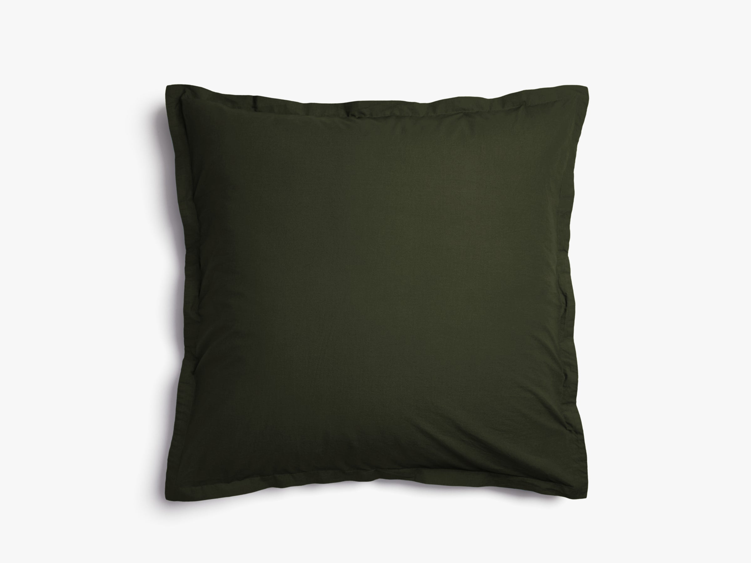 Premium Brushed Cotton Euro Sham Pillowcase - Soft & Breathable Bedding for Ultimate Comfort (Evergreen) | Perfect for Master Bedrooms, Guest Rooms & Cozy Home Decor
