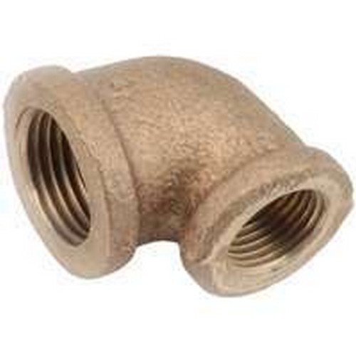 90 Degree Red Brass Elbow Fitting - Lead-Free Plumbing Connector for Water, Gas & HVAC Systems - Perfect for Home Repair & Industrial Applications