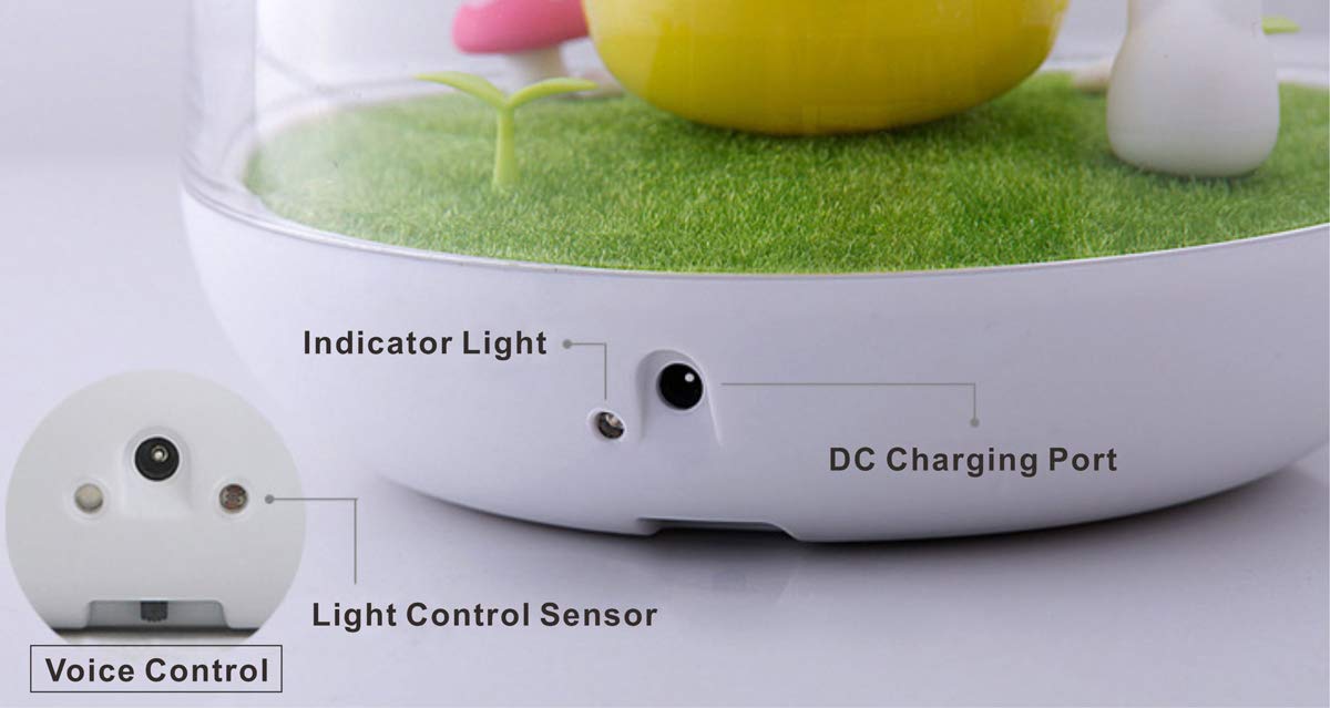 Rechargeable Kids Night Light - Handheld Tap Sensor & Vibration Cage Lamp for Children, Babies | Valentine's Gift, Nursery Decor, Camping & Outdoor Use (Pink)
