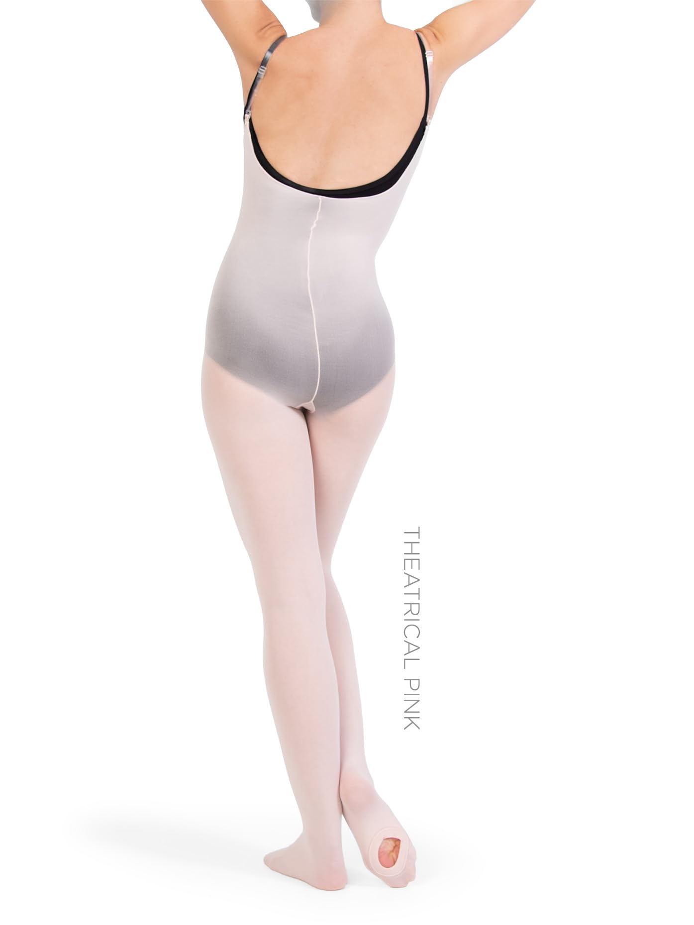 Body Wrappers Women's A91 TotalSTRETCH Convertible Foot Camisole Body Tights - Seamless Dance & Yoga Leggings for Ballet, Workouts & Performance
