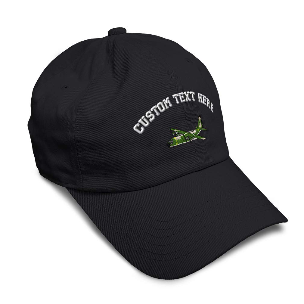 Soft Cotton Baseball Cap with C-130 Hercules Airplane Embroidery - Unisex Dad Hat for Men & Women - Perfect for Outdoor Activities, Sports & Casual Wear