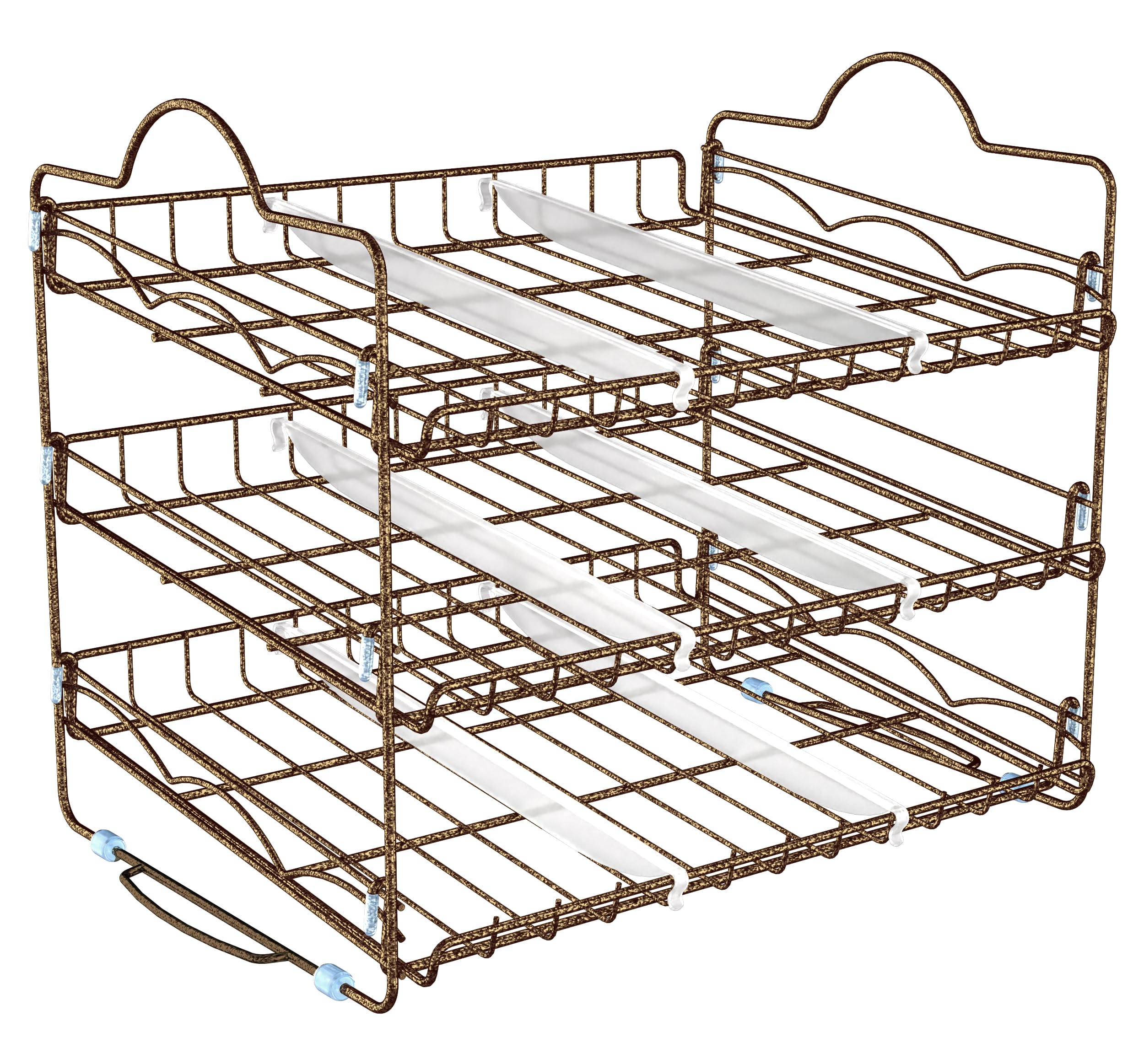 Utopia Kitchen Stackable Can Organizer for Pantry & Cabinet Storage - Holds 36 Cans, Space Saving Shelf Organizer in Antique Gold - Perfect for Kitchen Organization & Food Storage Solutions
