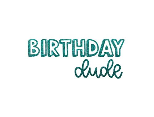 Birthday Boy Iron On Decal Transfer - Customizable Birthday Party Shirt Decal for Boys - Emerald Green Glitter Heat Press Sticker - Perfect for Birthday Celebrations, School Events & Family Gatherings