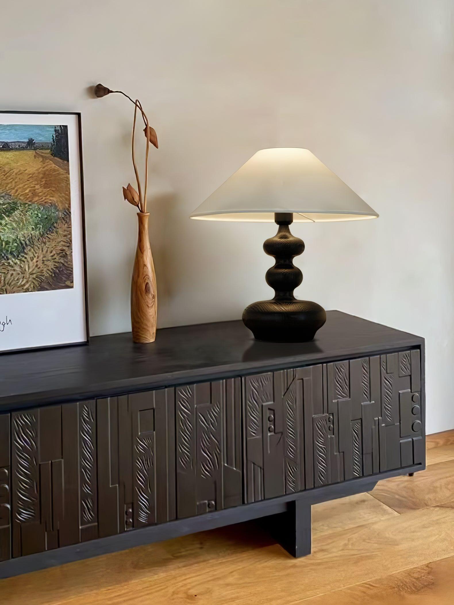 Creative Gourd Table Lamp - Handmade Natural Decorative Lighting for Living Room, Bedroom, and Office - Perfect for Cozy Home Decor and Ambient Lighting