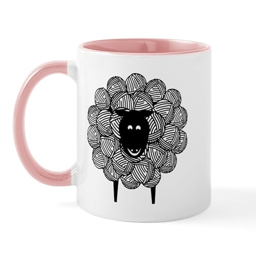 White/Pink Inside - Yarny Sheep Mug