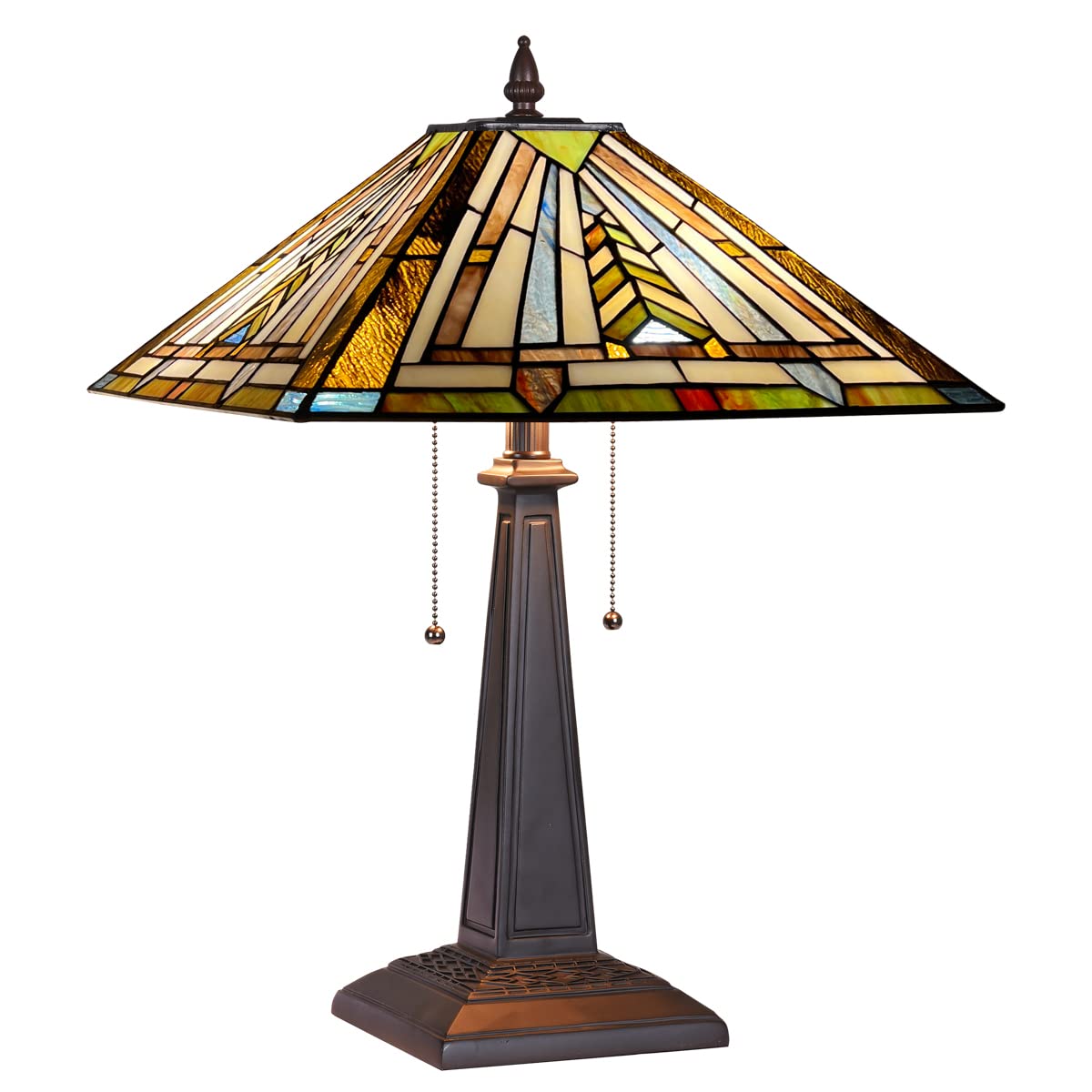 Handmade Tiffany Stained Glass Table Lamp - 16