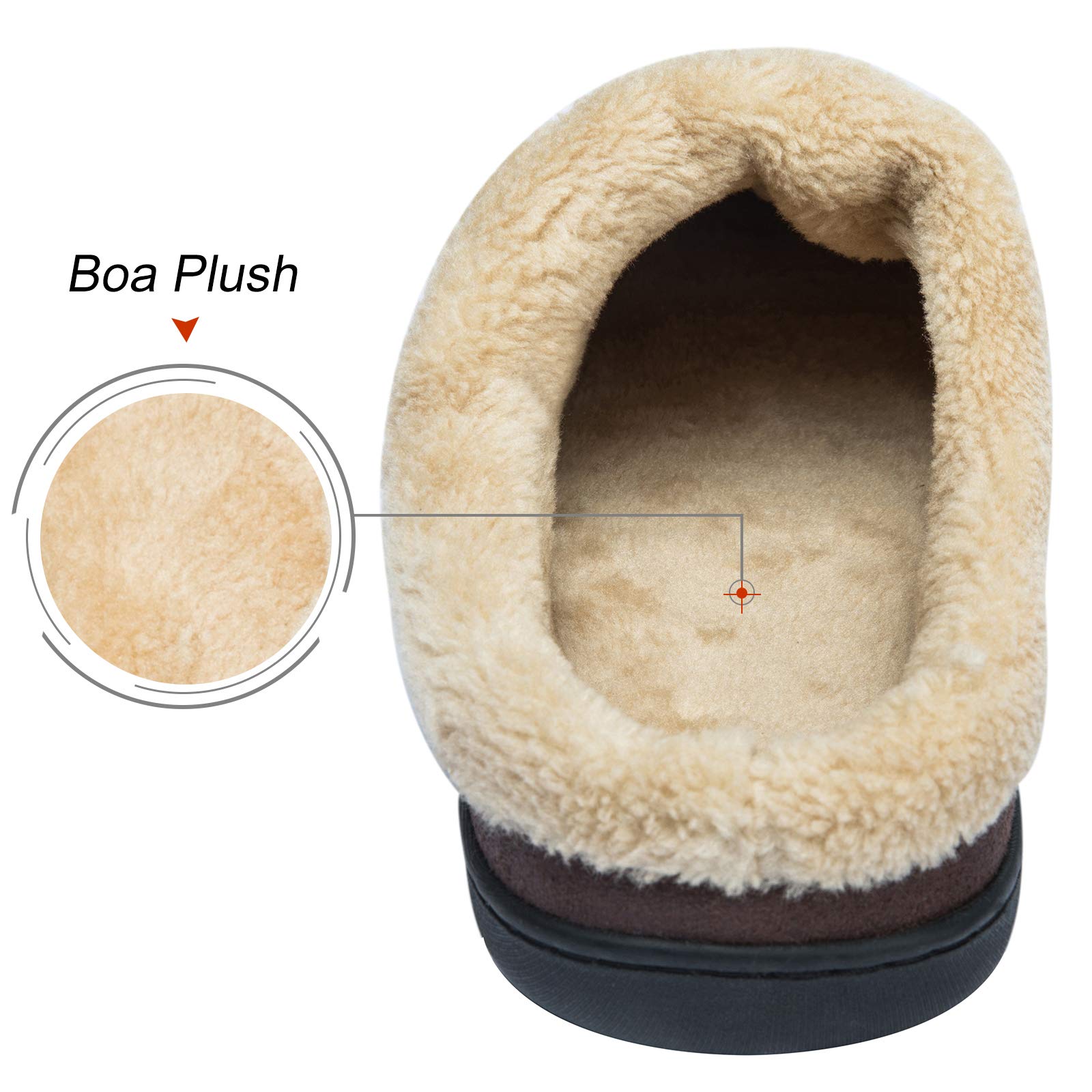 WOTTE Men's Moccasin Slippers - Soft Microsuede with Fleece Lining & Memory Foam - Comfortable Indoor/Outdoor House Shoes for Relaxing at Home, Walking the Dog, or Quick Errands