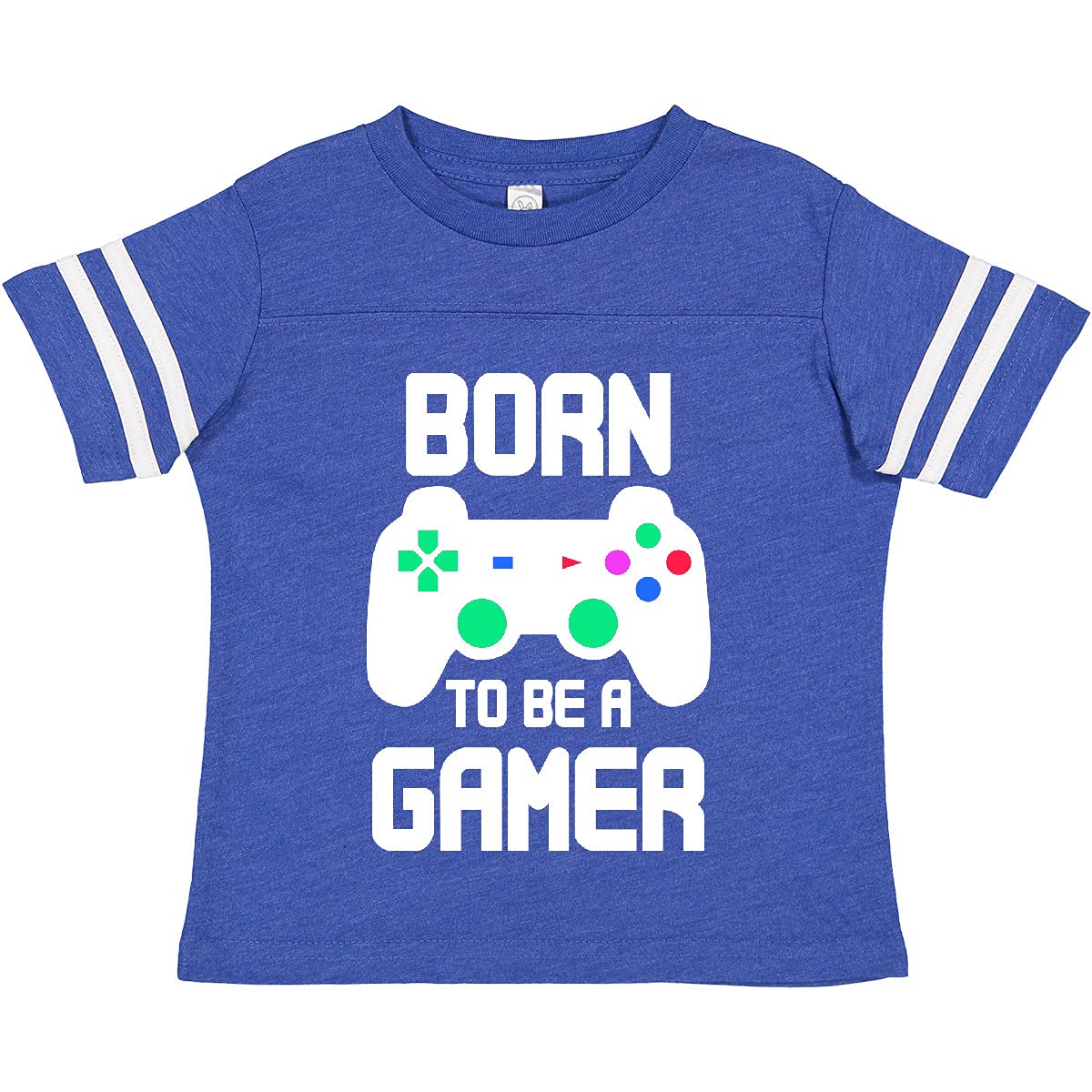 Inktastic Born to Be a Gamer with Controller Toddler T-Shirt - Cute Gaming Outfit for Kids, Birthday Gift for Little Gamers, Playtime & Casual Wear