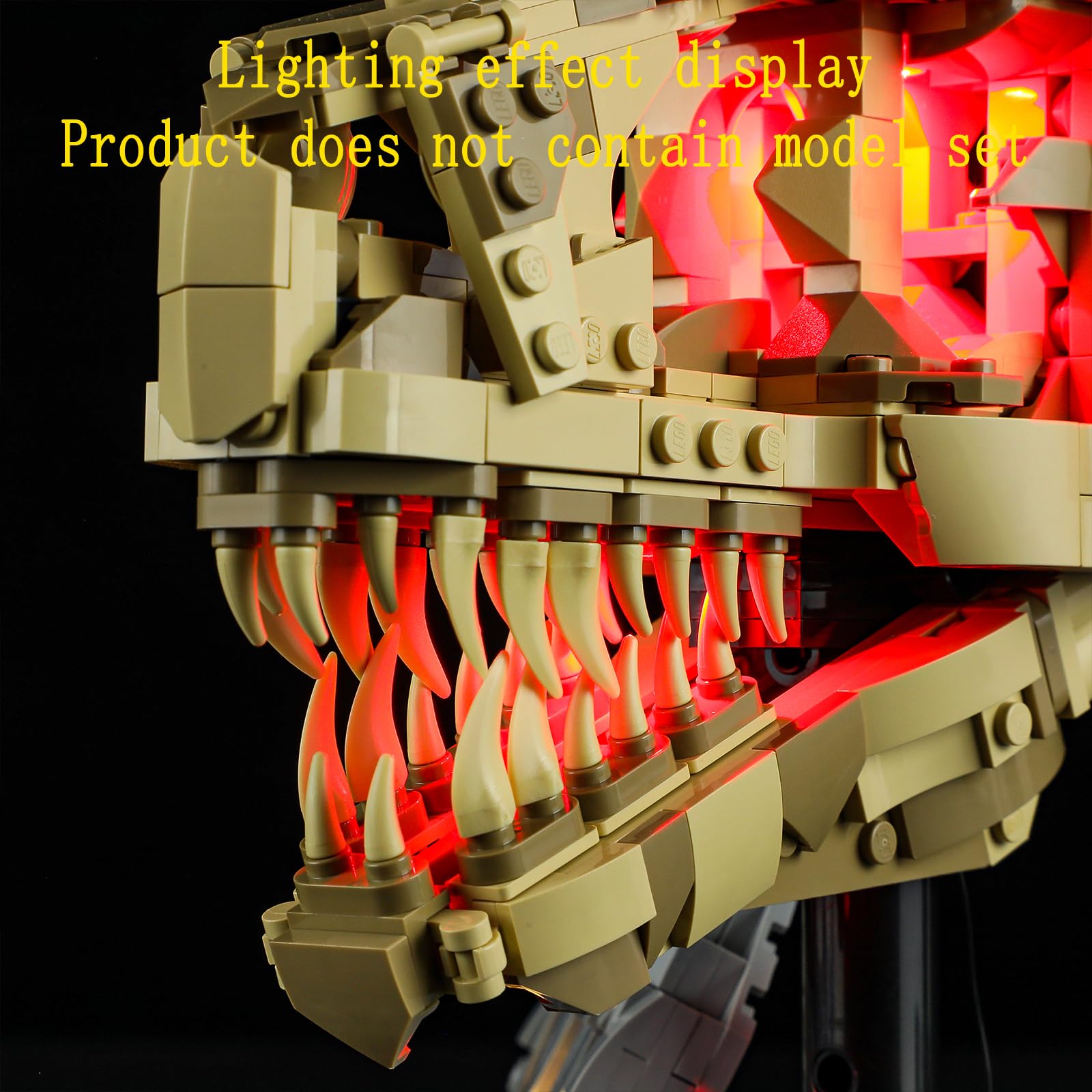 GEAMENT LED Light Kit for Lego Dinosaur Fossils: T. Rex Skull - Compatible with Jurassic World 76964 Building Set (Model Kit Not Included) - Perfect for Night Light Display & Dinosaur-Themed Room Decor