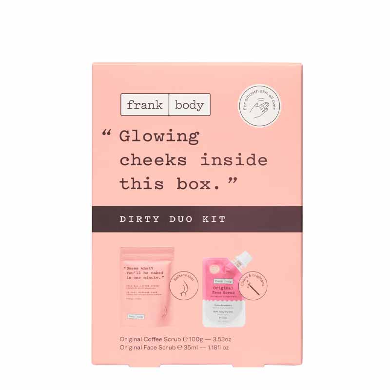 Frank Body Dirty Duo Kit - Organic Coffee Scrub & Cream for Smooth Skin | Exfoliating & Hydrating Skincare Set for Face & Body - Perfect for Spa Day & Self Care Routine