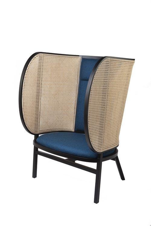 GTV Hideout Bentwood Lounge Chair - Modern Wooden Accent Chair for Living Room, Bedroom, or Office - Perfect for Relaxing, Reading, and Home Decor
