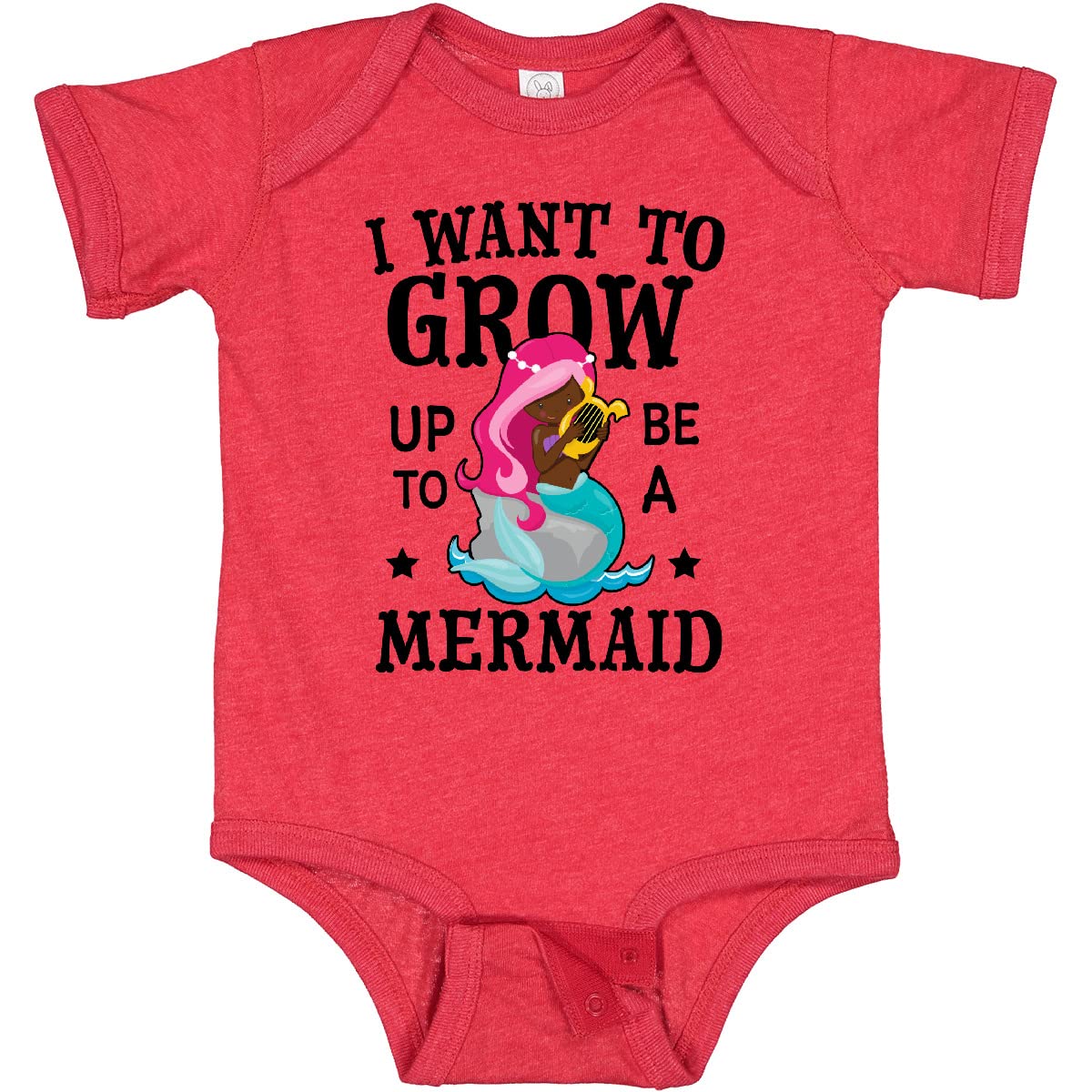 Inktastic 'I Want to Grow Up to Be a Mermaid' Baby Bodysuit - Cute Mermaid-Themed Onesie for Infants & Toddlers - Perfect for Beach Trips, Birthday Parties & Photo Shoots