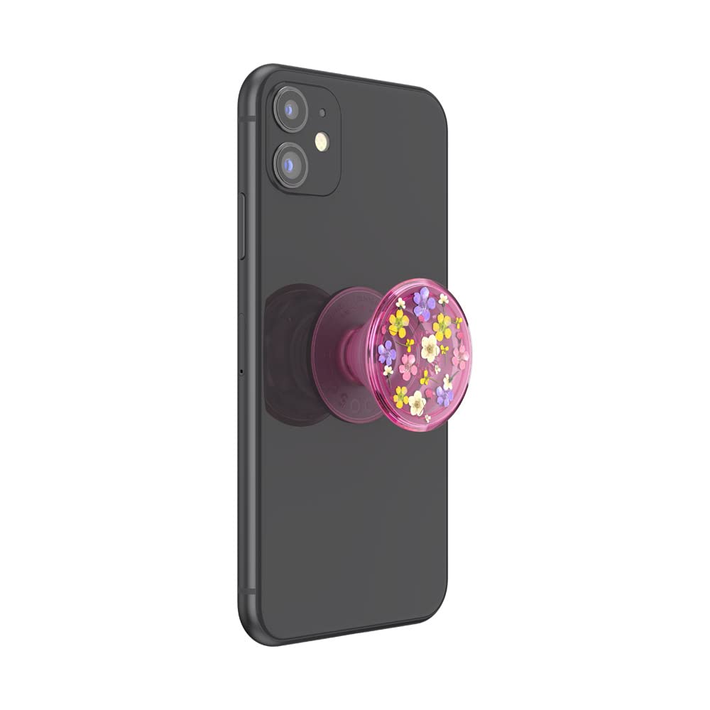 PopSockets Translucent Grip with Kickstand - Expandable Rose Ditsy Floral Phone Grip for Secure Hold & Hands-Free Viewing, Perfect for Travel, Work, and Everyday Use