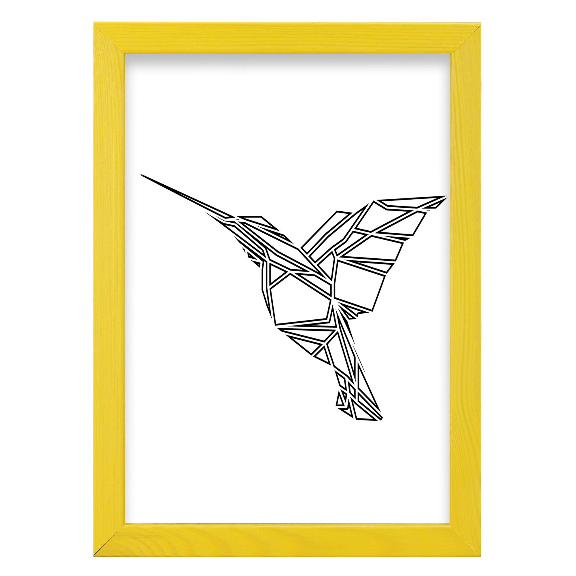 21x30 cm A4 Wooden Photo Frame with Acrylic Glass - 8.27x11.8 Inches Yellow Wall/Table Display for Photos, Posters & Puzzles | Perfect for Home Decor, Office & Gift Giving