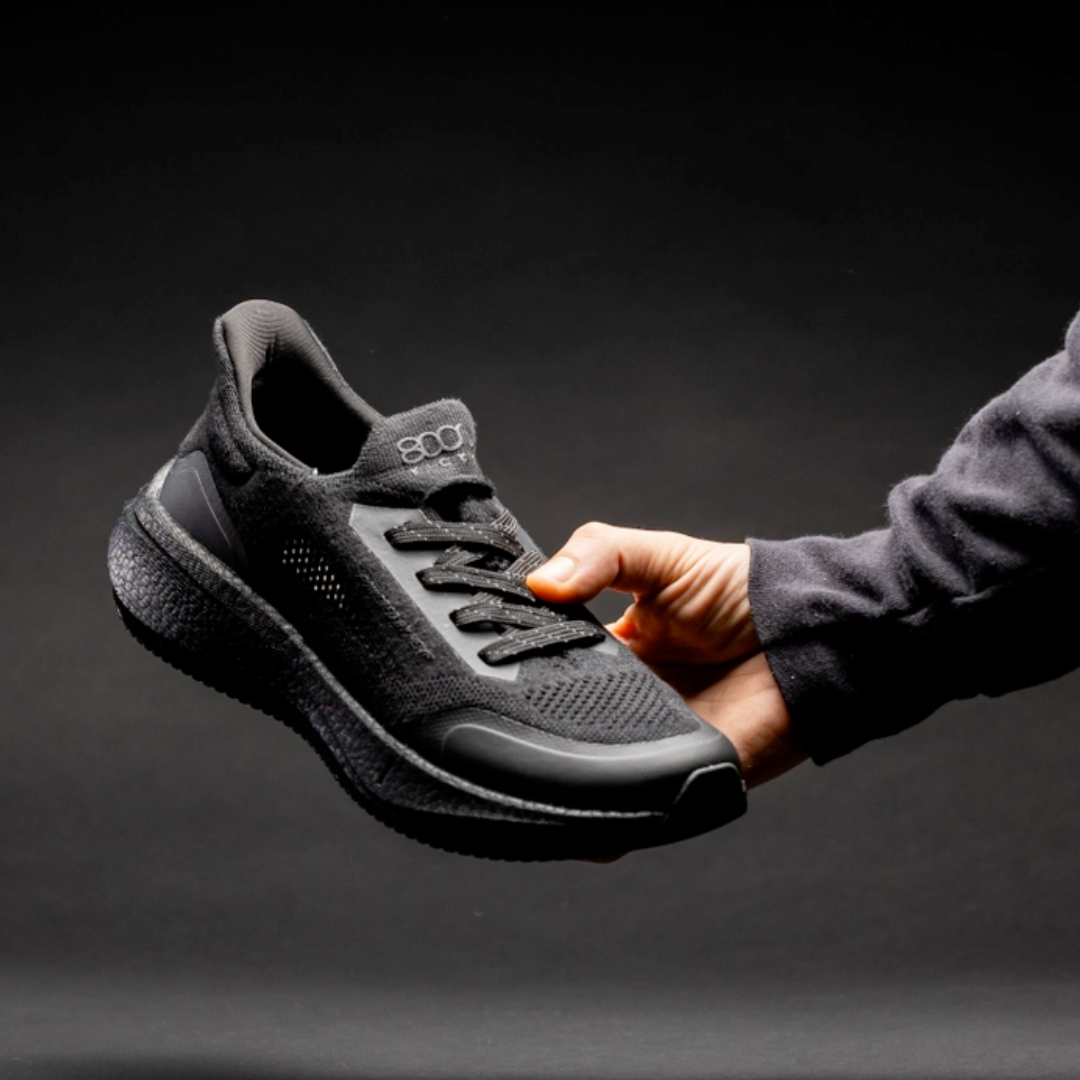 8000Kicks Premium Black Hemp Runner - Eco-Friendly & Durable Sneakers for Men & Women | Perfect for Running, Walking & Casual Wear
