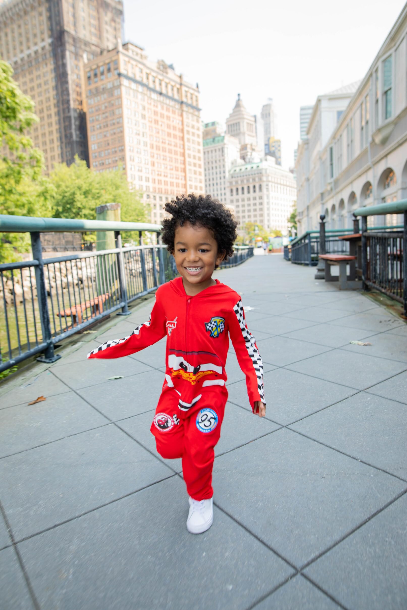 Disney Pixar Cars Tow Mater & Lightning McQueen Zip-Up Coverall Jumpsuit for Newborn to Toddler - Perfect for Halloween Costume, Cosplay & Dress-Up Play