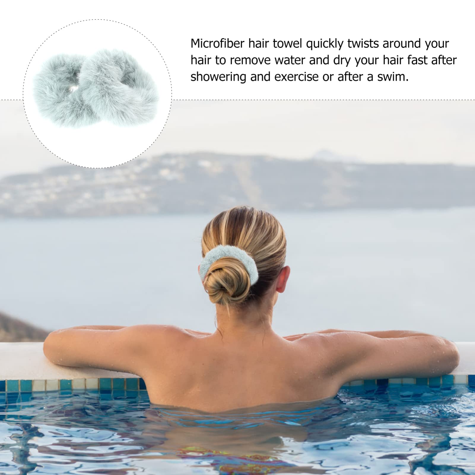 SOLUSTRE 2-Pack Plush Faux Fur Headbands for Women - Soft Fuzzy Hair Scrunchies, Elastic Hair Bands for Girls, Cute Fluffy Hair Accessories (Perfect for Winter, Parties, and Everyday Fashion)