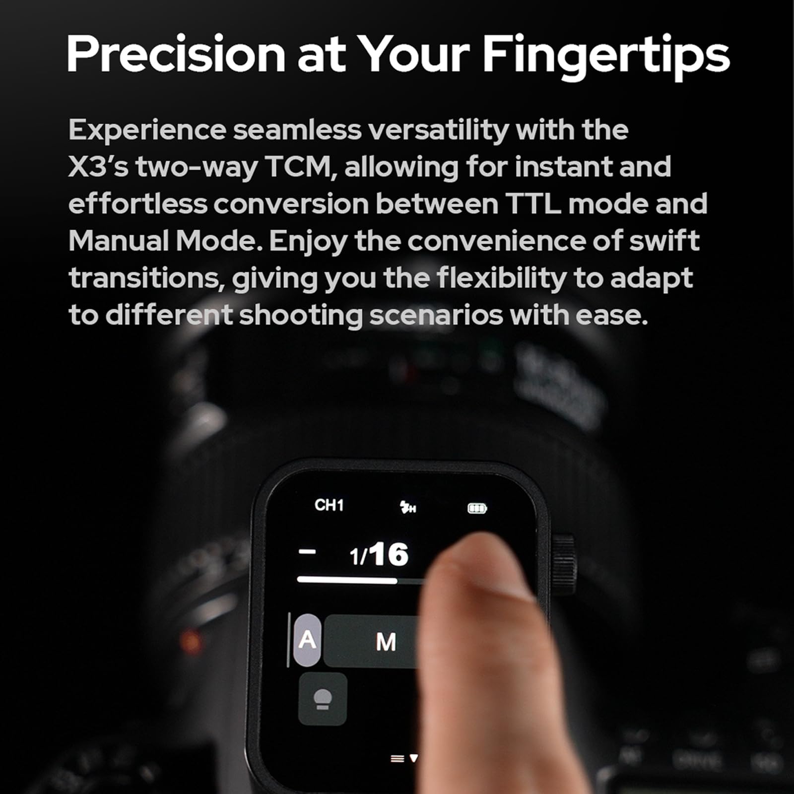 Godox X3-C E-TTLII 2.4GHz Wireless Flash Trigger with Rechargeable Battery & LED Display for Canon DSLR Cameras - Perfect for Studio Photography, Wedding Shoots & Outdoor Flash Photography