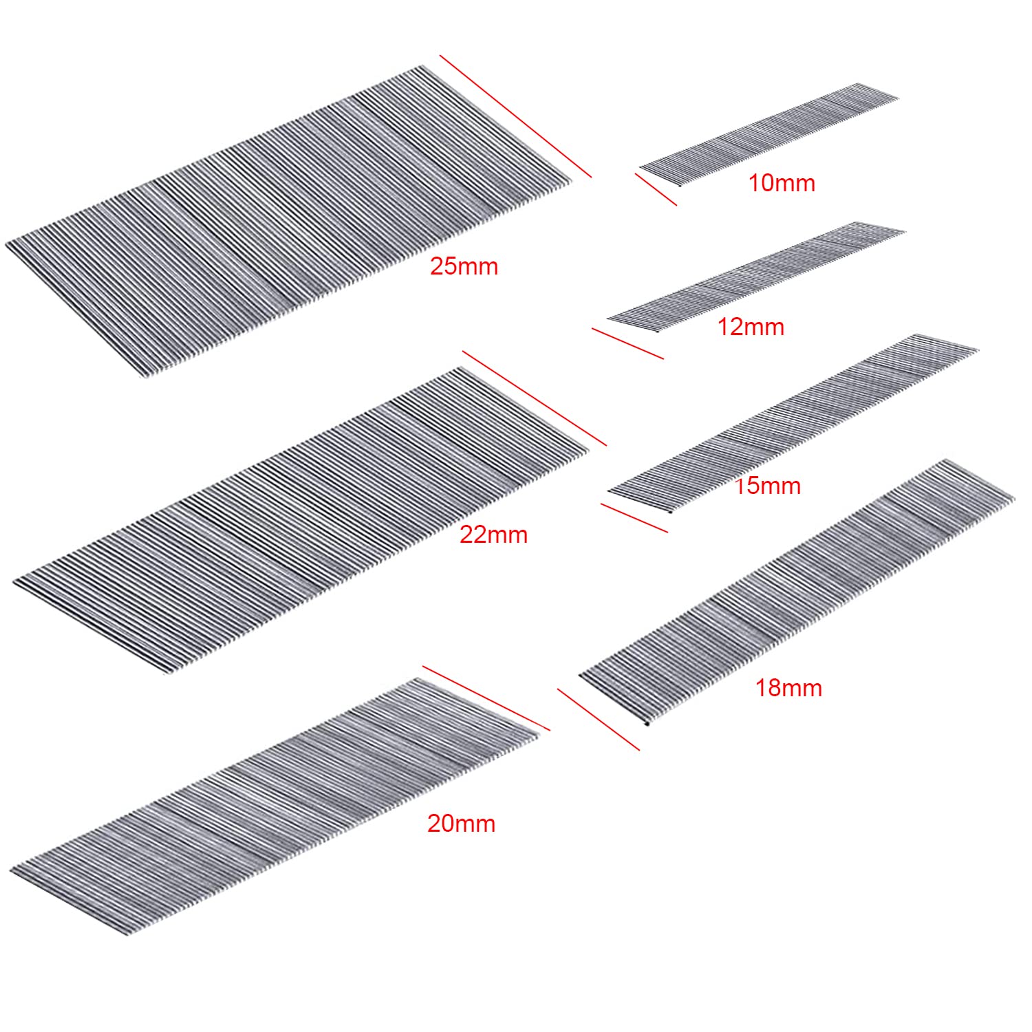 23 Gauge Stainless Steel Pin Nails - 3500pcs Assorted Headless Brad Nails (2/5