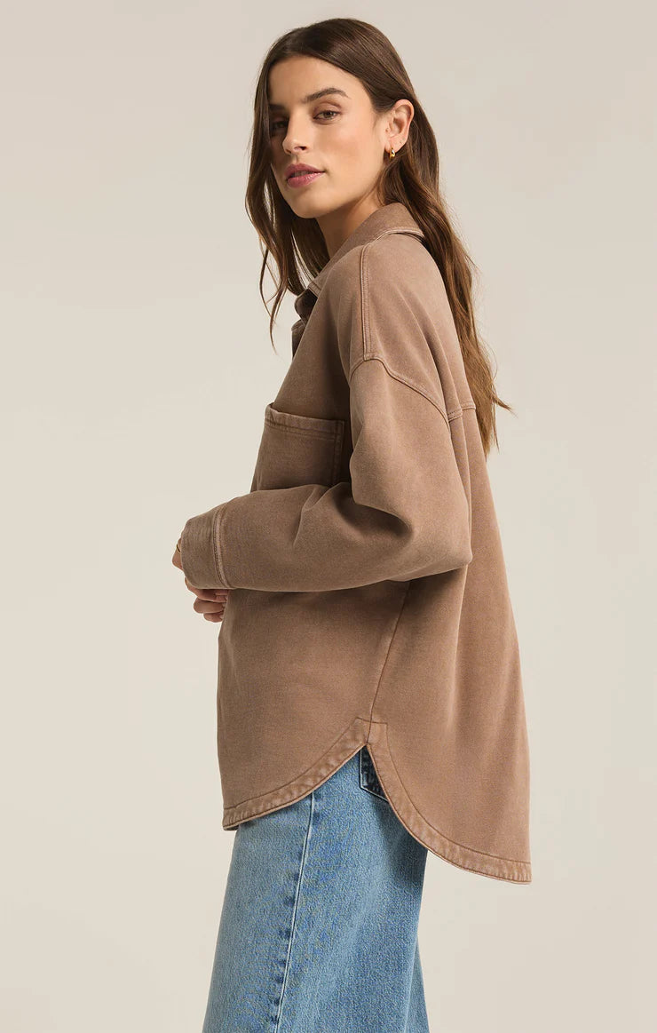 Z Supply Women's All Day Knit Jacket - Cozy Campfire Color Cardigan for Casual Wear, Office & Weekend Outfits | Soft Stretch Comfort Sweater for Fall & Winter Layering