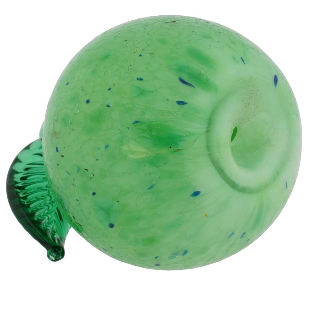 Authentic Murano Glass Apple Figurine - Handcrafted Green Venetian Art Glass Collectible | Home Decor, Gift Idea, Italian Souvenir