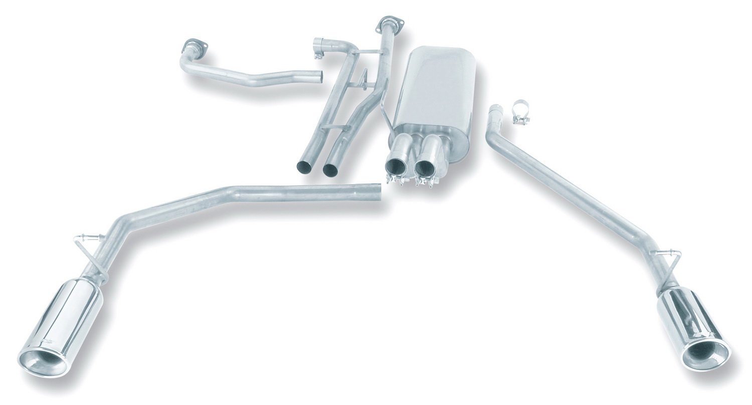 Borla 140079 Performance Cat-Back Exhaust System - High-Flow Stainless Steel Exhaust for Enhanced Sound & Power - Perfect for Ford Mustang, Chevy Camaro & Dodge Challenger Upgrades