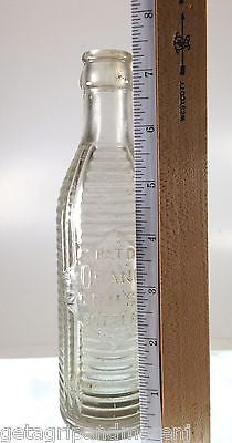 Vintage Orange Crush 6 oz Ribbed Glass Bottle - Antique Collectible Soda Bottle for Home Decor, Bar Display & Retro Collection