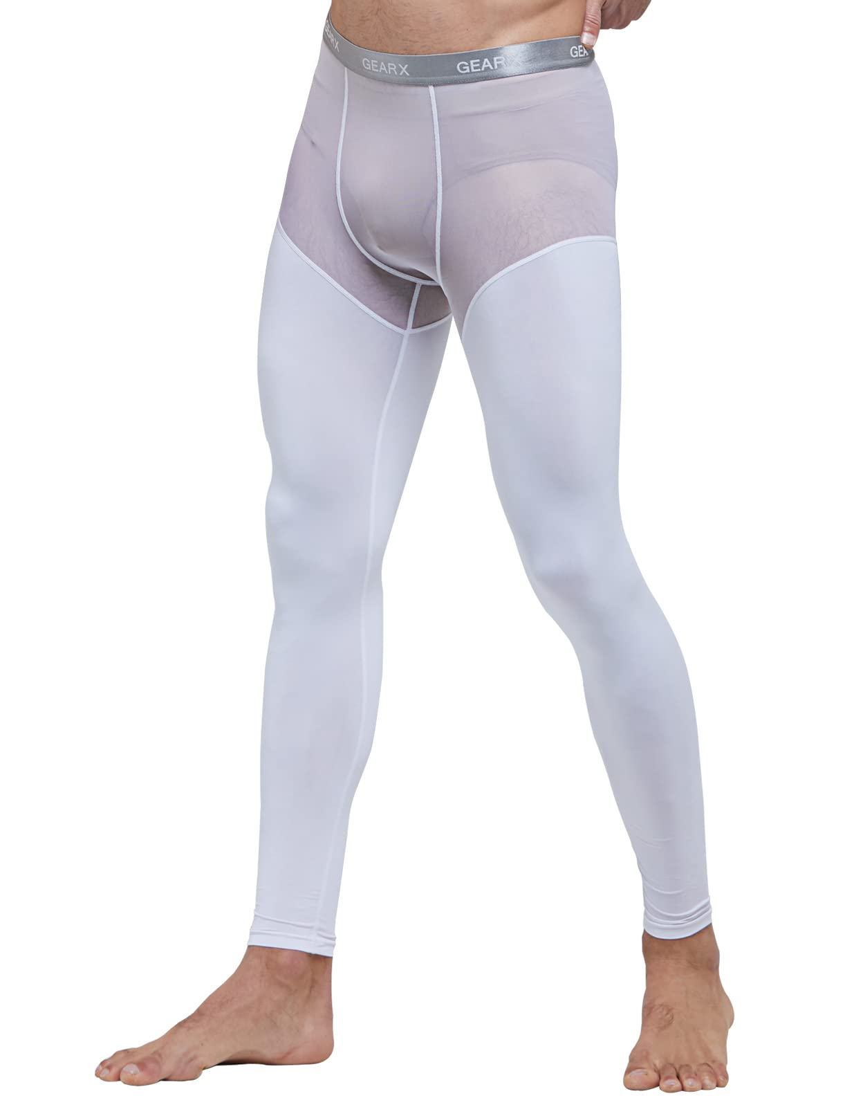 Premium Men's Summer Mesh Baselayer Long Pants - Breathable & Lightweight Underwear for Activewear, Running, Hiking & Outdoor Sports
