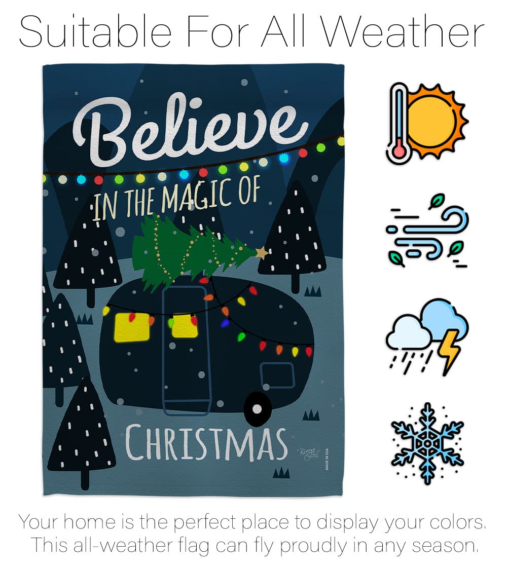 Magic Trailer Christmas House Flag Set 28x40