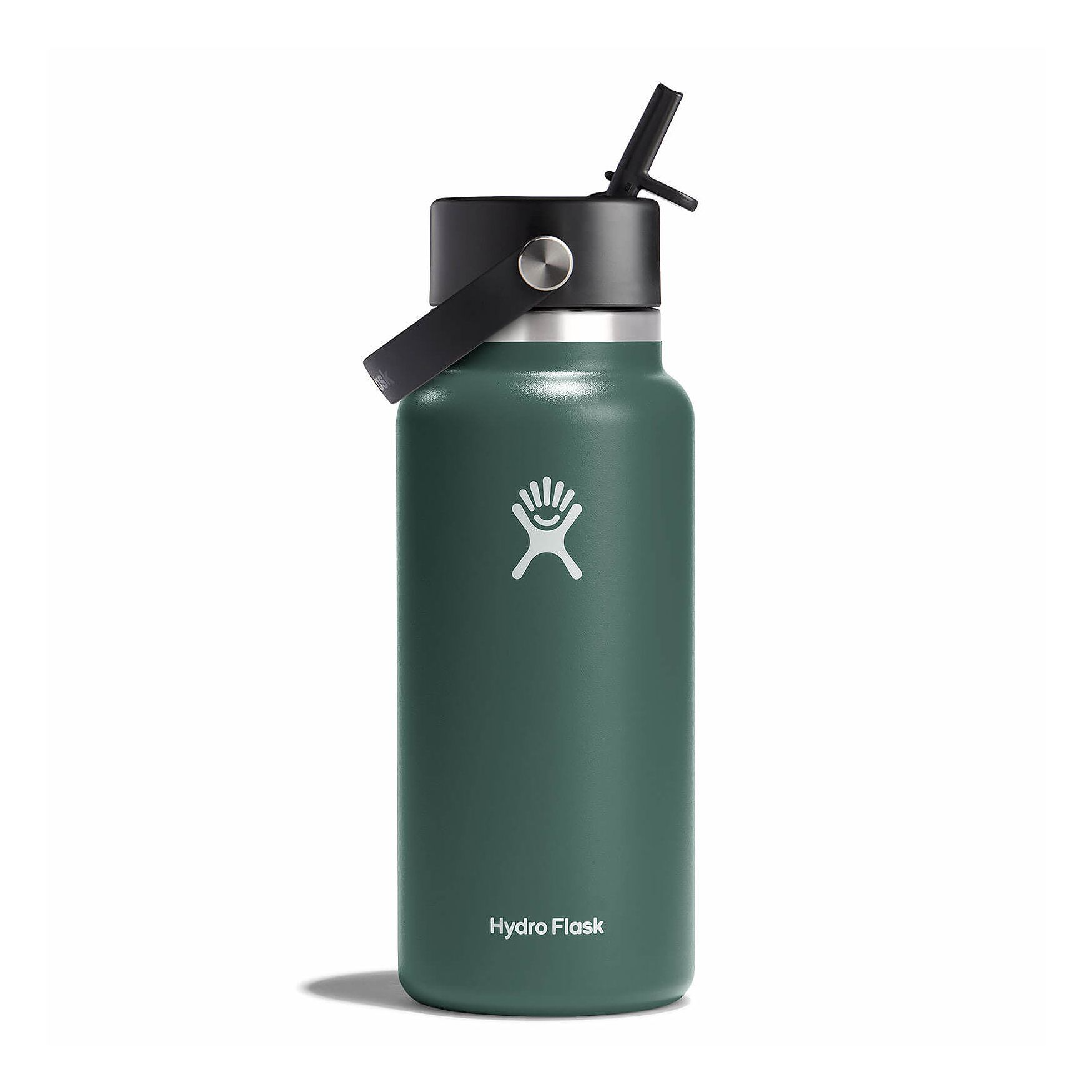 32 oz Wide Mouth Water Bottle with Flex Straw Lid - Leak Proof, BPA Free, Insulated Stainless Steel for Gym, Hiking & Outdoor Activities